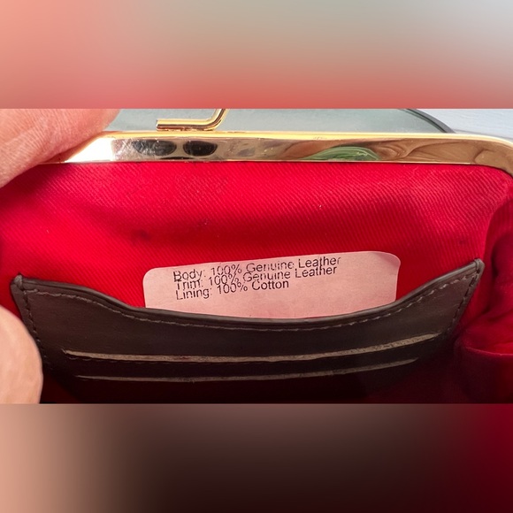 Dooney & Bourke Small Leather Framed Credit Card Coin Wallet 👛 - Picture 4 of 6